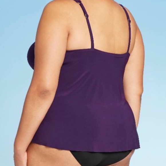 New plus size purple swim top - Picture 3 of 10